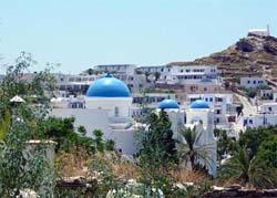 View of Ios Town at Ios Island - Cyclades in Greece