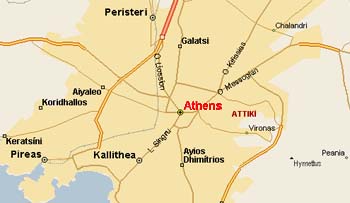 Map of Athens