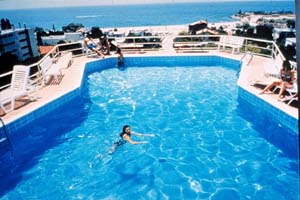 The swimming pool of the Hotel Emmantina in the Glyfada's area of Athens - Greece